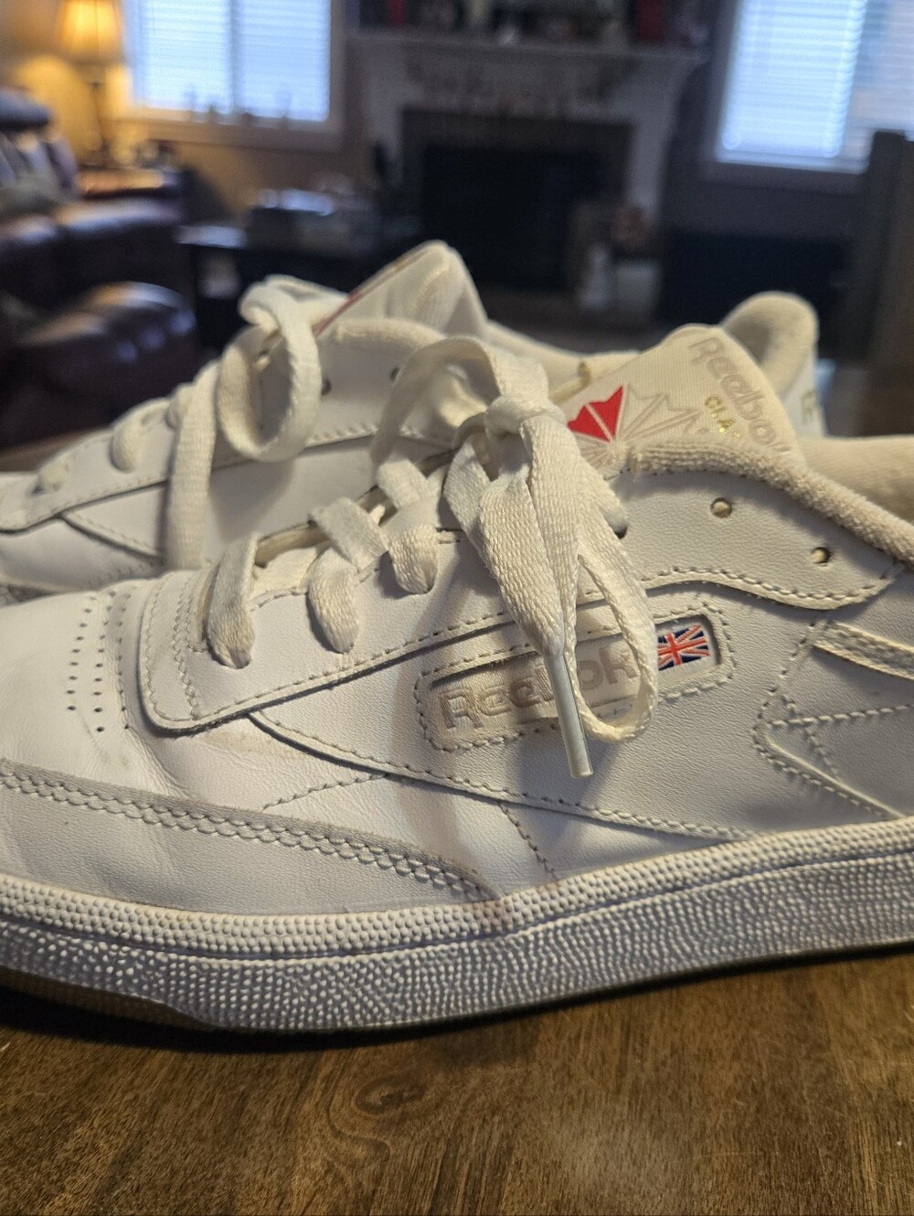 Reebok Club C 85 Vintage White Leather Sneakers - Gently Used SIZE 9